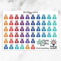 52 Week Money Challenge Planner Stickers | Reverse Money Challenge Version (S-196)