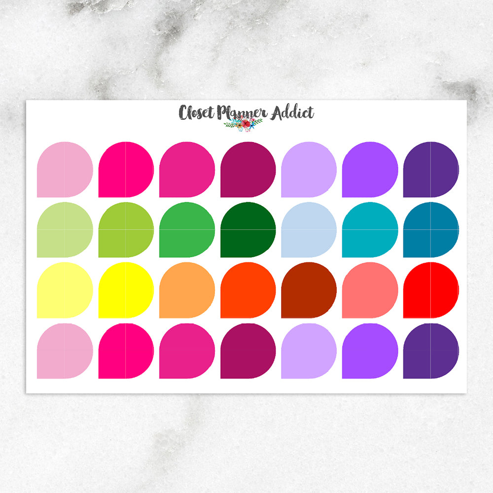 Teardrop Labels Planner Stickers (S-197)