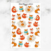 Cute Foxes Planner Stickers (S-206)