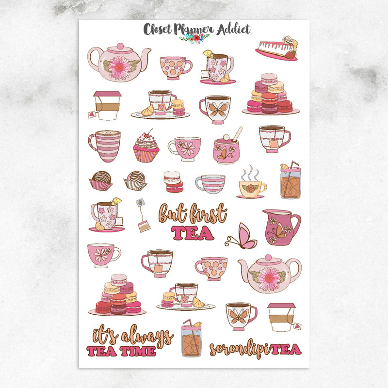 Tea Time Planner Stickers (S-207)