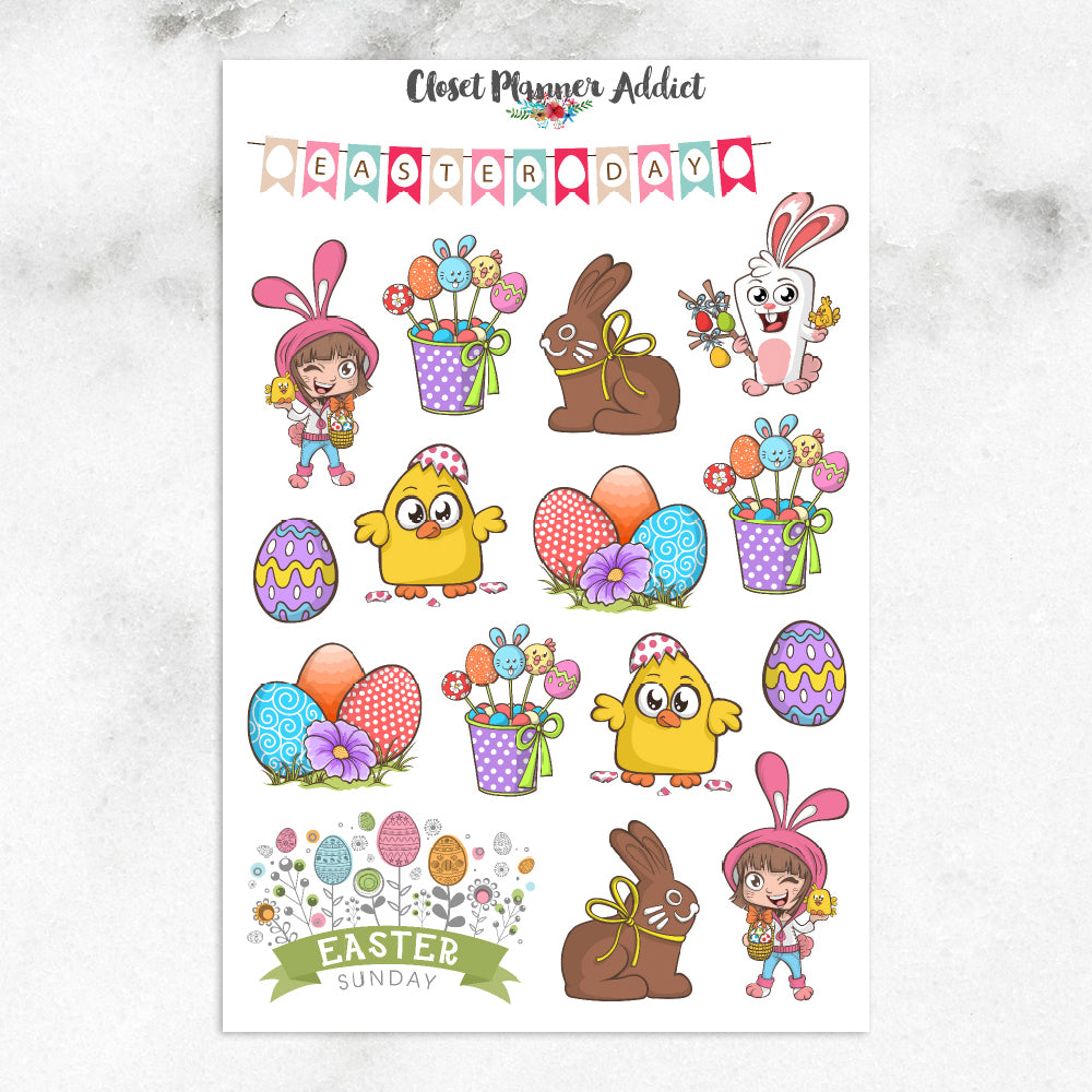 Happy Easter Planner Stickers (S-219)