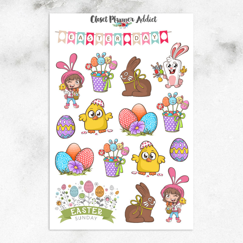 Happy Easter Planner Stickers (S-219)