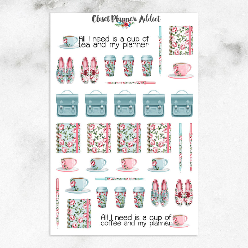 Smell The Planner Roses Planner Stickers (S-248)