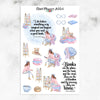 Watercolour Book Lovers Planner Stickers (S-259)