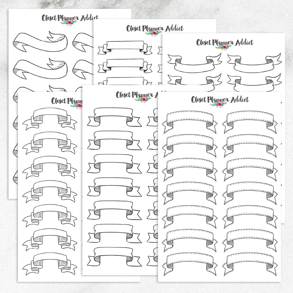Bullet Journal Headers and Banners Planner Stickers (S-264)