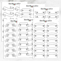 Bullet Journal Headers and Banners Planner Stickers (S-264)