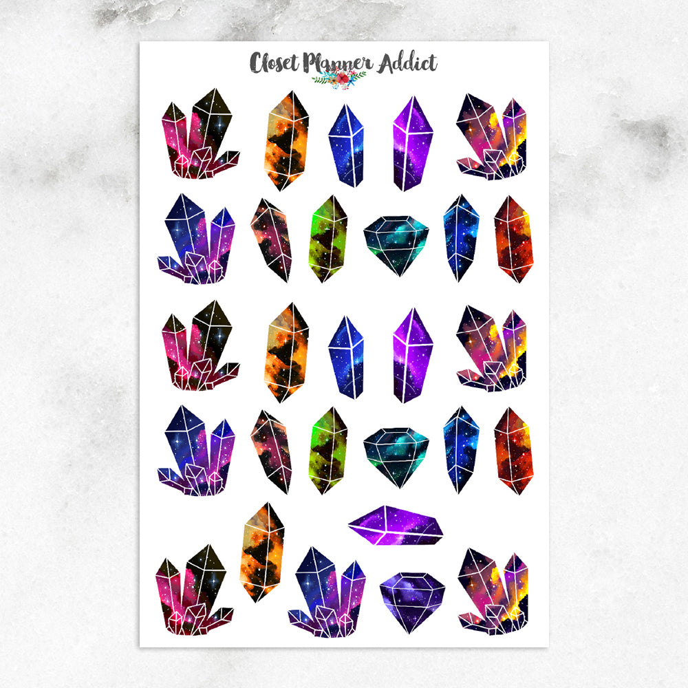 Crystals and Gems Planner Stickers (S-271)