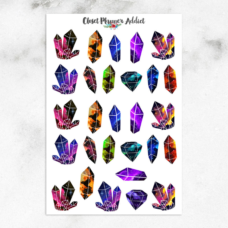 Crystals and Gems Planner Stickers (S-271)