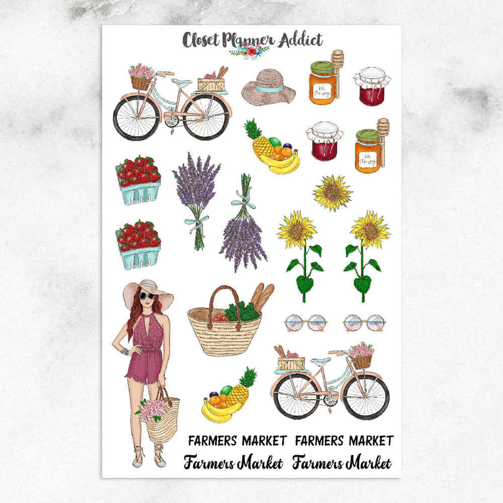 Farmers Market Planner Stickers (S-278)