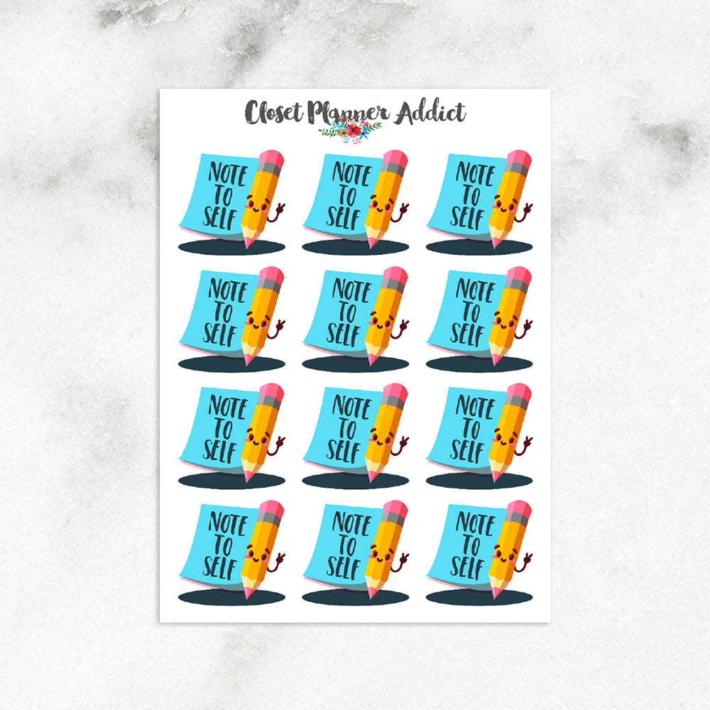 Note To Self Planner Stickers (S-297)