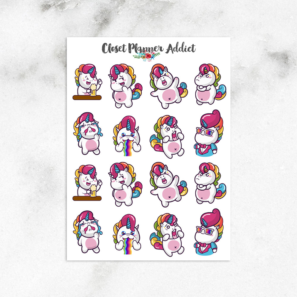 Cute Unicorns Planner Stickers (S-300)