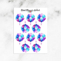 Party Balloons Planner Stickers (S-310)
