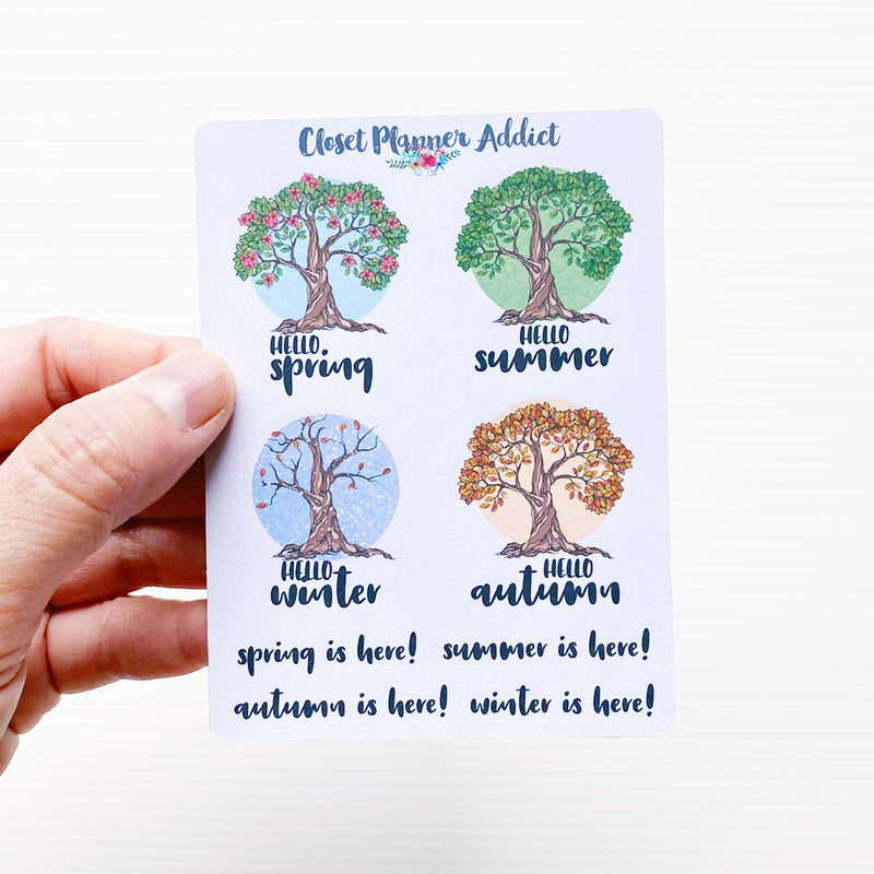 Hello Spring Summer Autumn Winter Planner Stickers (S-313)