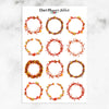 Autumn Wreaths Planner Stickers (S-314)
