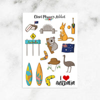 I Love Australia Travel Planner Stickers (S-320)