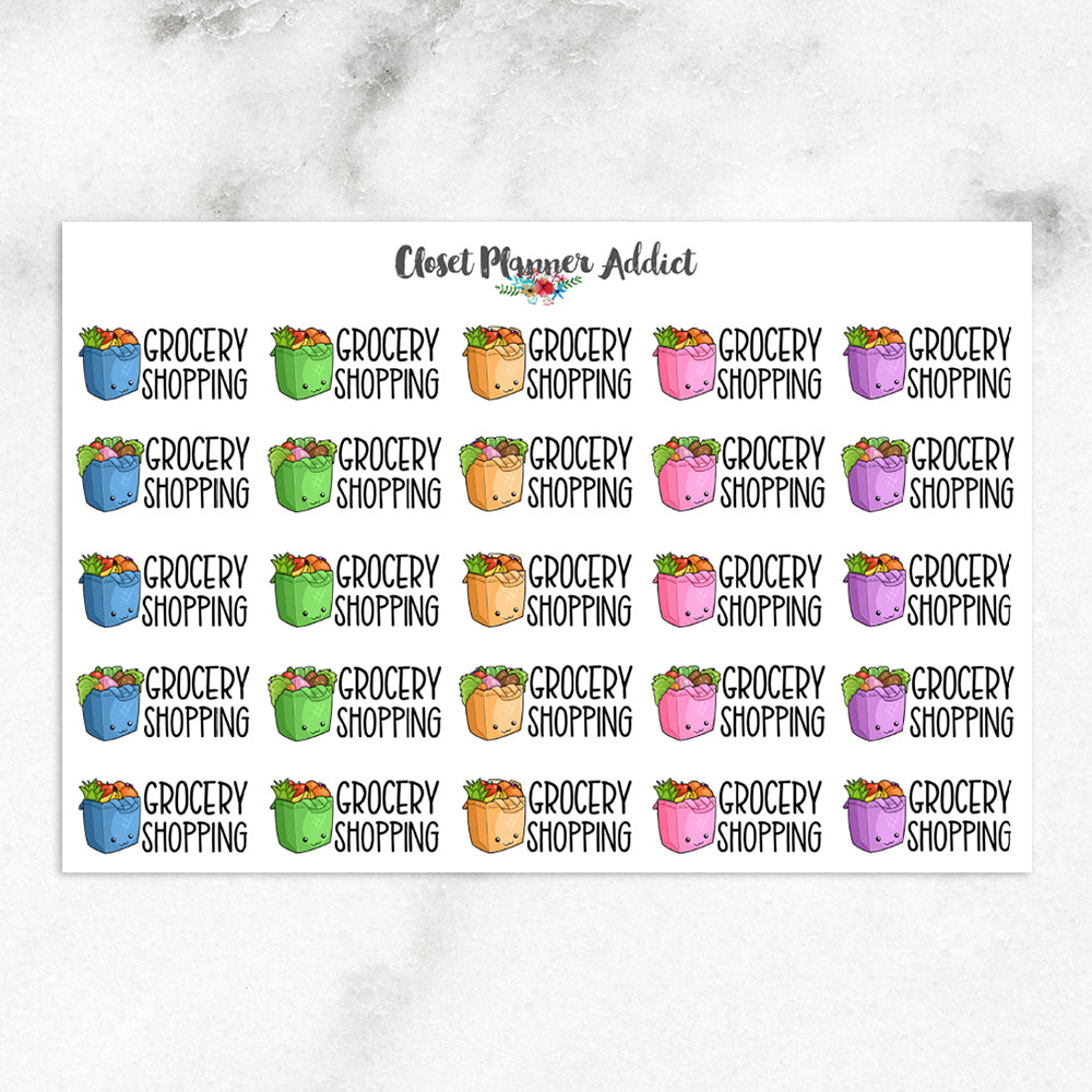 Grocery Shopping Planner Stickers (S-321)