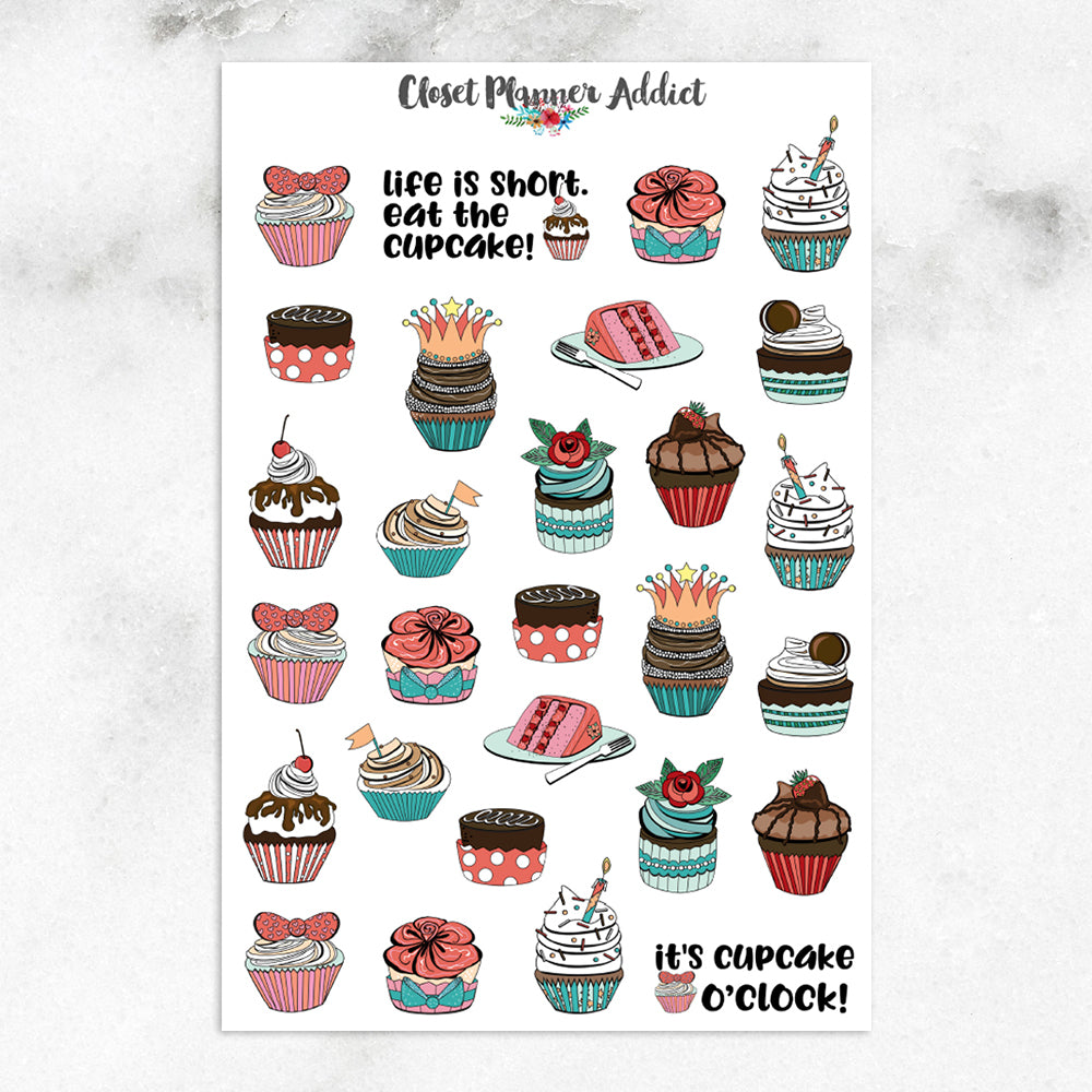 Cupcakes Planner Stickers (S-337)