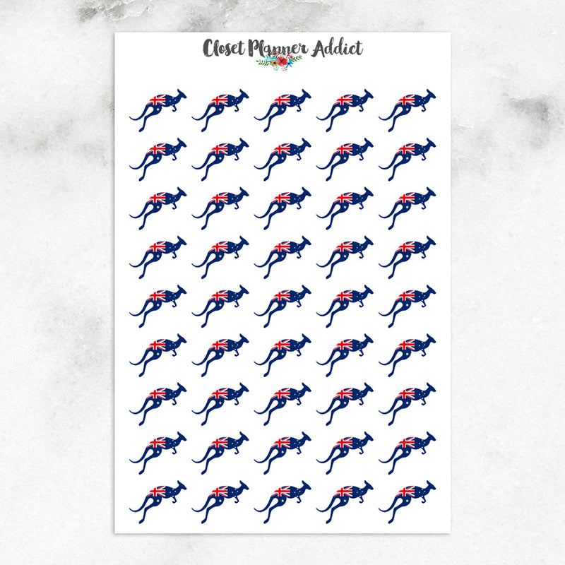 Australian Kangaroos Planner Stickers (S-338)