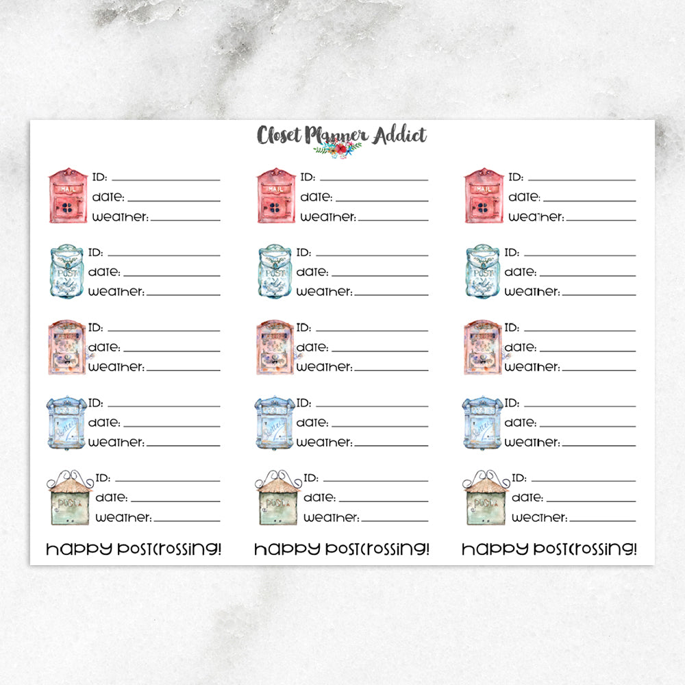 Postcrossing and Snail Mail Labels (S-339)