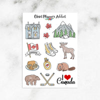 I Love Canada Travel Planner Stickers (S-340)