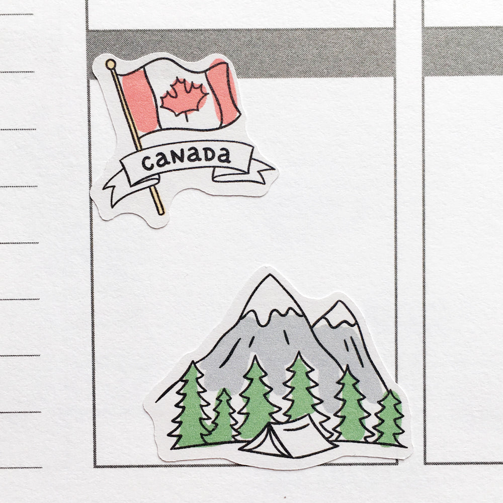 I Love Canada Travel Planner Stickers (S-340)