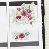 Watercolour Flowers Planner Stickers (S-342)