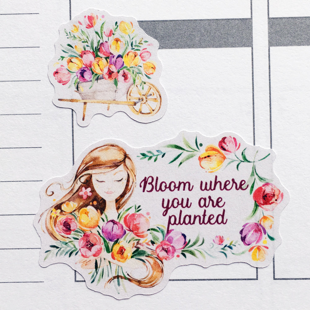 Bloom Where You Are Planted Planner Stickers (S-344)