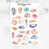 Watercolour Seashells Planner Stickers (S-346)