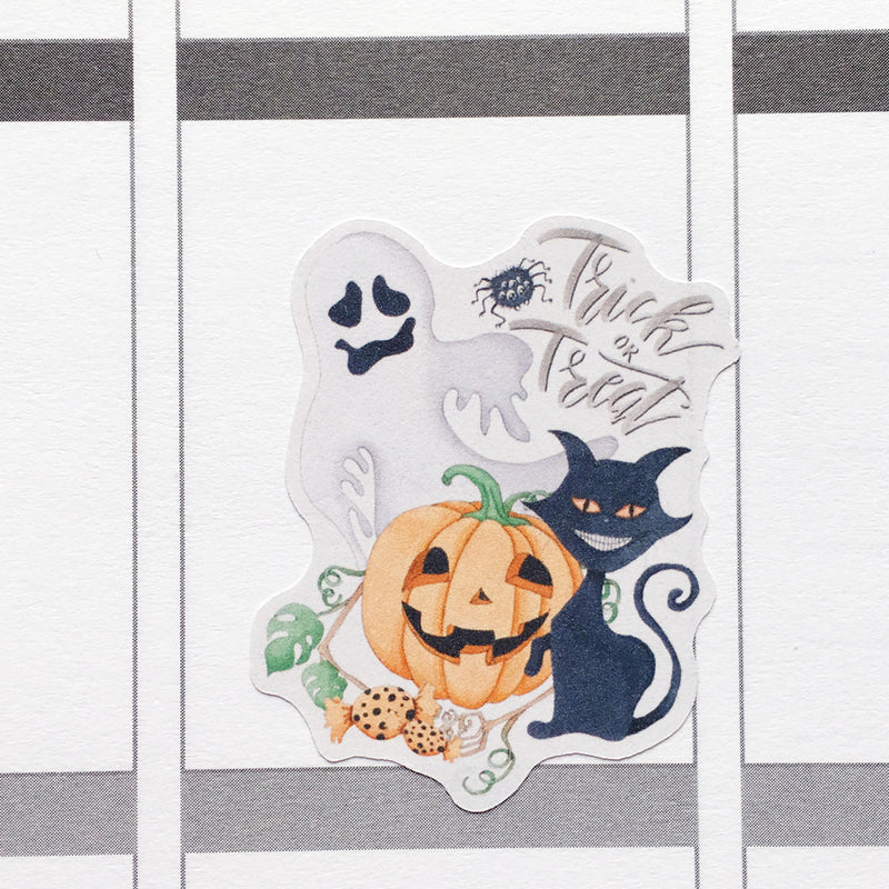 Watercolour Halloween Planner Stickers (S-348)
