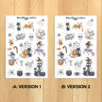 Watercolour Halloween Planner Stickers (S-348)