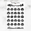 Halloween Pumpkin Emoji Planner Stickers (S-349)