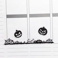 Halloween Pumpkin Emoji Planner Stickers (S-349)