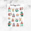 Watercolour Christmas Planner Stickers (S-352)