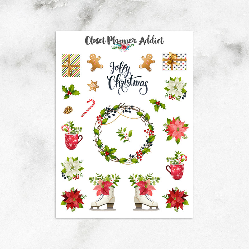 Jolly Christmas Planner Stickers (S-353)