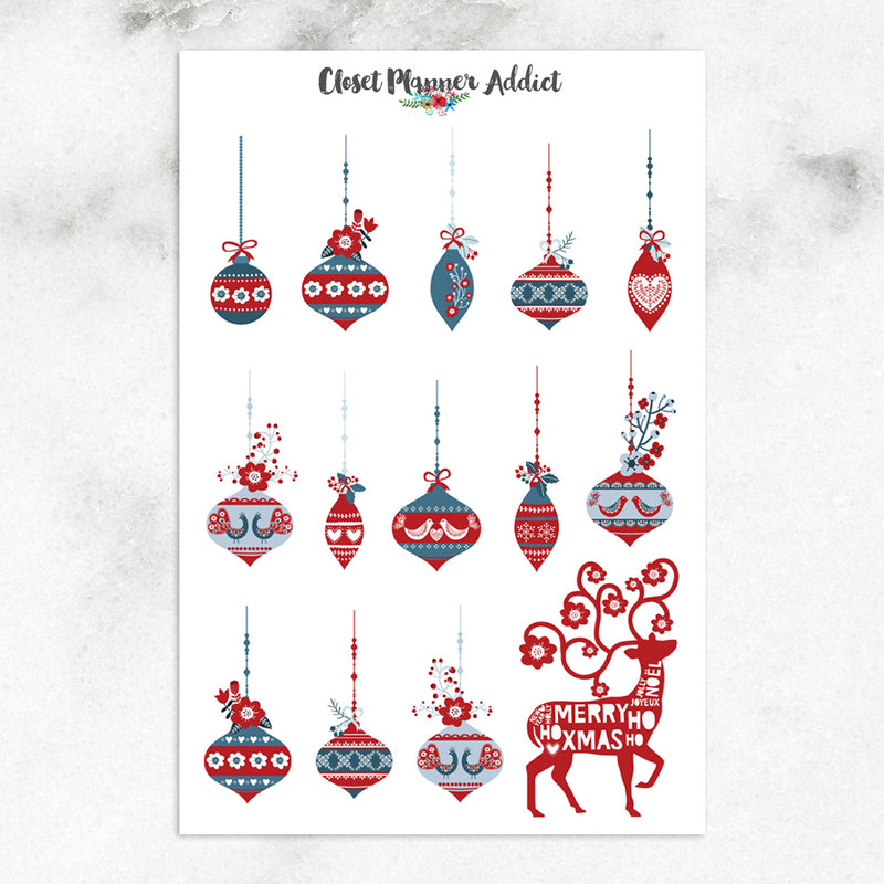 Scandinavian Christmas Planner Stickers (S-354)