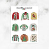 Ugly Christmas Sweaters Planner Stickers (S-356)
