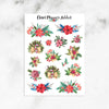 Watercolour Christmas Floral Planner Stickers (S-358)