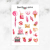 Pink Valentine's Day Planner Stickers (S-378)
