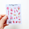 Pink Valentine's Day Planner Stickers (S-378)