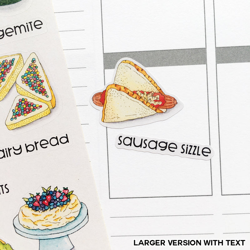 Australian Food Icons Planner Stickers (S-384)