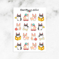 Cute Corgi Planner Stickers (S-386)