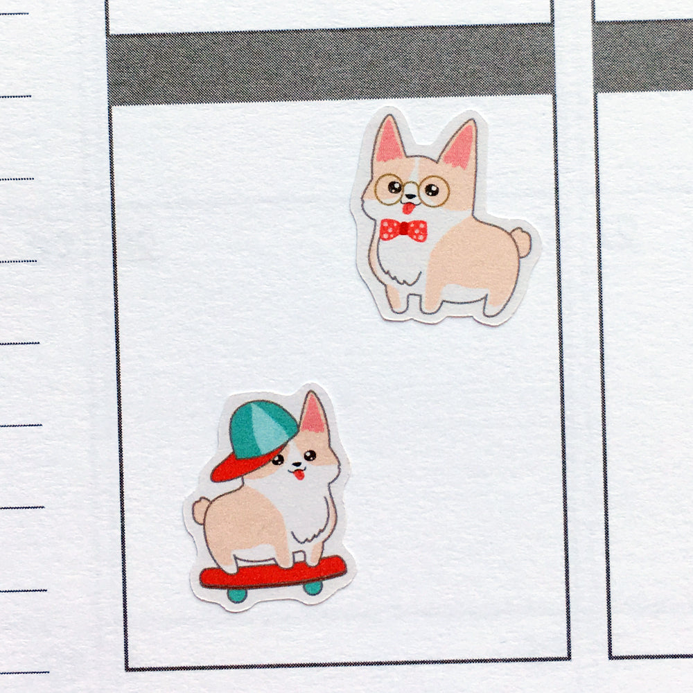 Cute Corgi Planner Stickers (S-386)