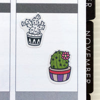 Cute Cactus Planner Stickers (S-389)