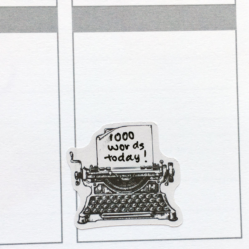 Vintage Typewriter Planner Stickers (S-390)