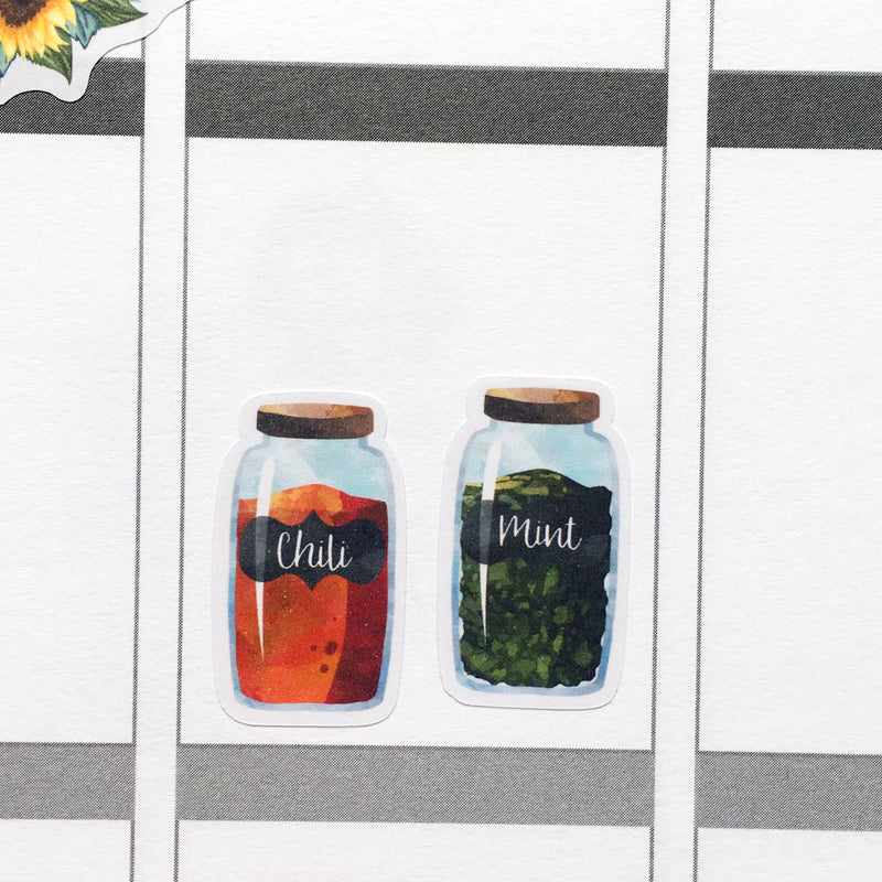 Spice and Herb Jars Planner Stickers (S-395)
