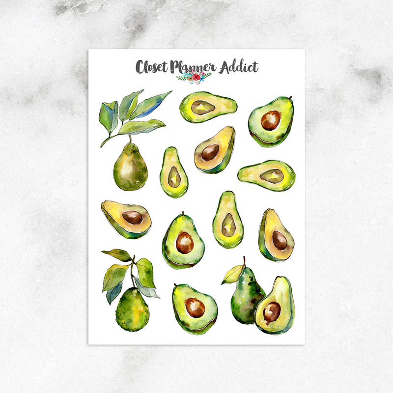 Avocado Planner Stickers (S-396)