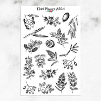 Myrtle Plants Planner Stickers  | Australian Plants Stickers (S-403)