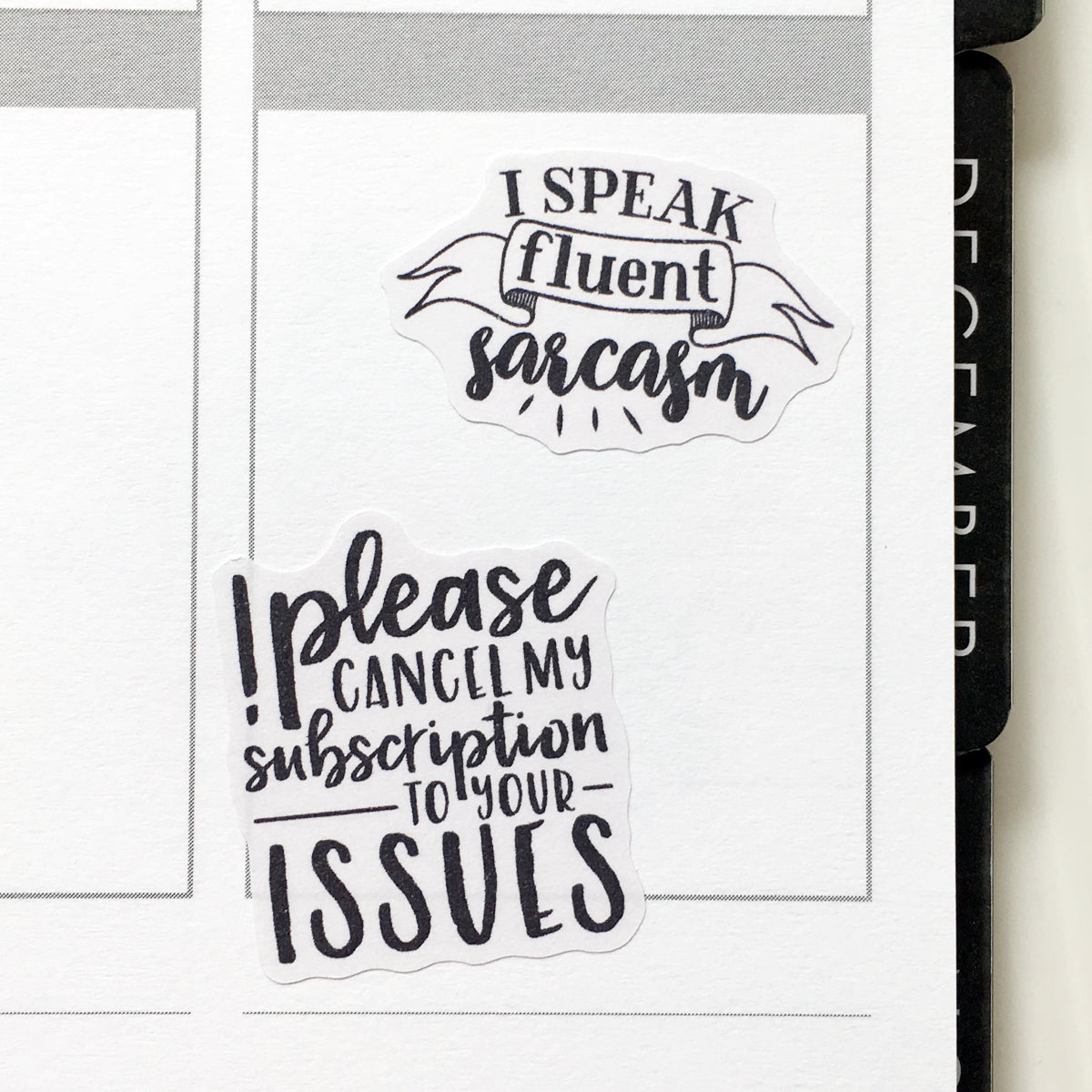 Sarcastic Quotes Planner Stickers (S-404)
