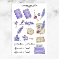 Lavender Travel Journaling Planner Stickers (S-405)