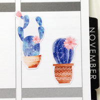 Galaxy Cactus Planner Stickers (S-406)